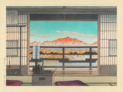 Morning at the Arayu Spa Hotel in Shiobara by Hasui Kawase, 1935