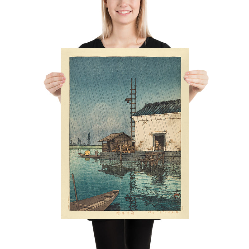 Ushibori nella pioggia di Hasui Kawase, 1935 