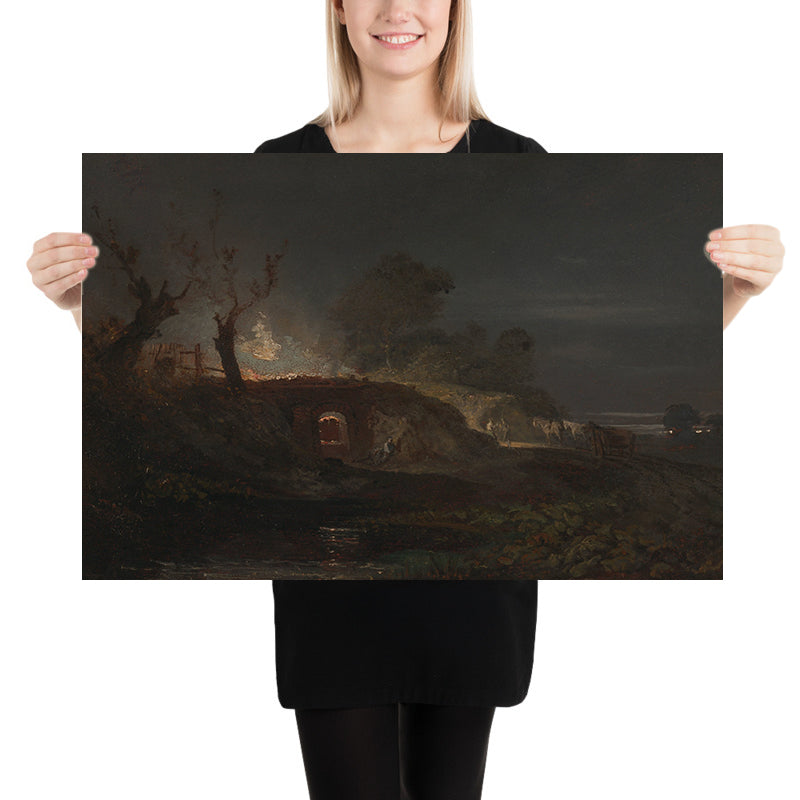 Limekiln at Coalbrookdale by Turner, 1797