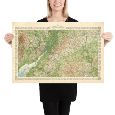 Alte Karte des Cotswold Way von Bartholomew und The Unique Maps Co. 