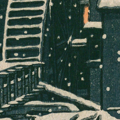 Snow at Sekiguchi by Hasui Kawase, 1935