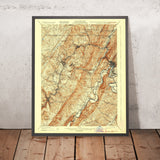 Old Map of Potomac, Maryland by USGS, 1908 – Frostburg, Cumberland & Allegany County
