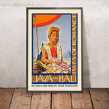 Poster di viaggio di Java e Bali: Isole del Romanticismo, anni '30 