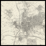 Mapa antiguo personalizado de Northampton 