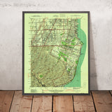 Old Map of Grosse Pointe, Michigan by USGS, 1940 – Grosse Pointe Park, Farms & Lake St. Clair