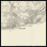 Mapa antiguo personalizado de Hastings 