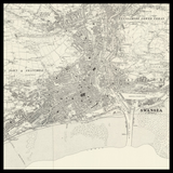 Mappa antica personalizzata di Swansea 