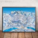 Wengen Piste Map, Switzerland
