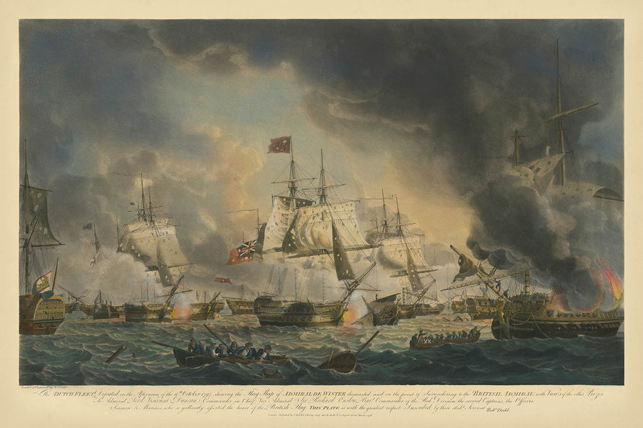 Battaglia di Camperdown: La flotta olandese sconfitta nel 1797, di Robert Dodd 