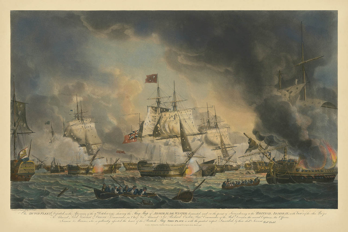 Battle of Camperdown: The Dutch Fleet Defeated in 1797, by Robert Dodd
