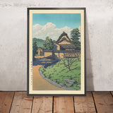 Horyuji Temple West Village (Saiin Garan) by Hasui Kawase, 1935