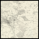 Carte ancienne personnalisée d'Abergavenny 