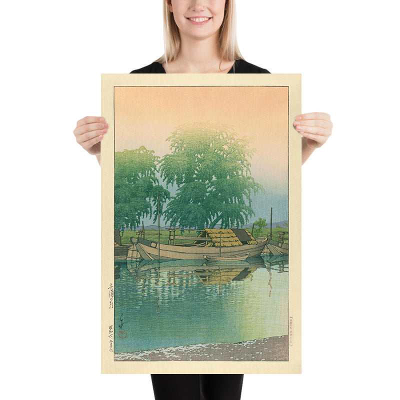 Mattina a Tsuchiura di Hasui Kawase, 1935 