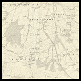 Carte ancienne personnalisée de Halesowen 