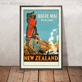 New Zealand Travel Poster: Haere Mai