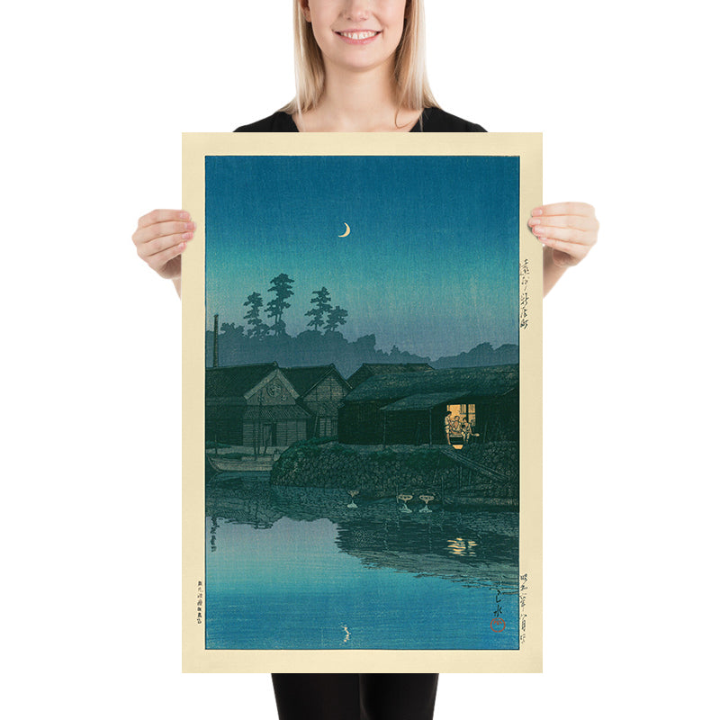 Villaggio di pescatori, Arai, Enshu di Hasui Kawase, 1935 