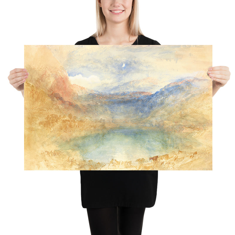 The Lungernsee by Moonlight, Switzerland by Turner, 1848