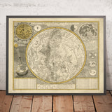 Star & Zodiac Chart for the Southern Hemisphere by Cóvens et Mortier, 1700