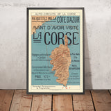 Affiche de voyage Corse : Ne quittez pas la Côte d’Azur sans visiter... 1922 