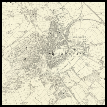 An old Ordnance Survey map of Harrogate