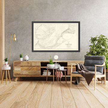 Antiguo mapa náutico de las Islas Bermudas, 1894: Hamilton, Castillo del Puerto, Los Estrechos 