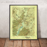 Old Map of Bladensburg, Maryland by USGS, 1945 – Hyattsville, Washington DC & Anacostia River