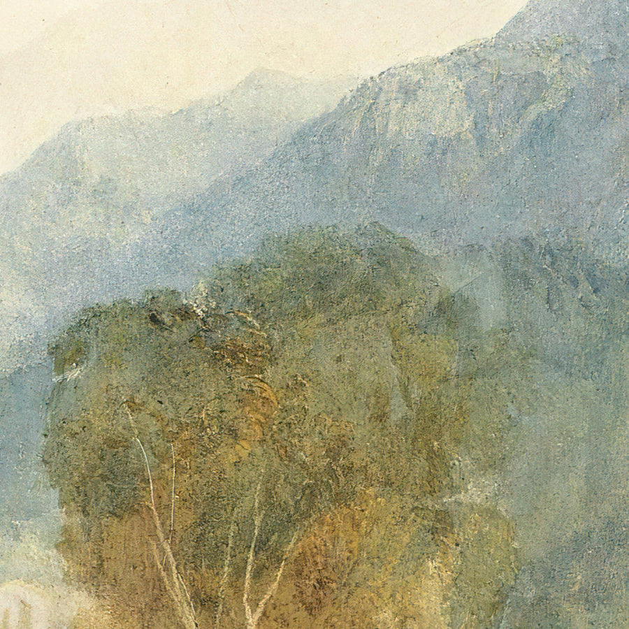 Una vista dal Castello di San Michele, Bonneville, Savoia, dalle rive del fiume Arve di Turner, 1800 