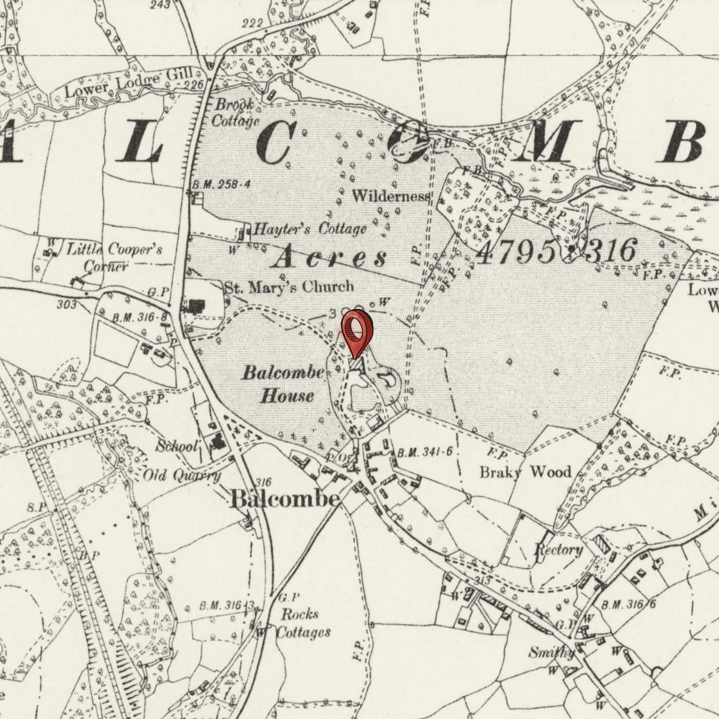 Personalised Old Map of Basingstoke