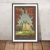 Pau Reiseplakat: Winter- und Sommerkurort von Chemins de fer d’Orléans et du Midi, 1910 