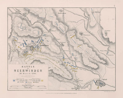 Schlacht bei Neerwinden, 18. März 1793 von AK Johnston, 1793