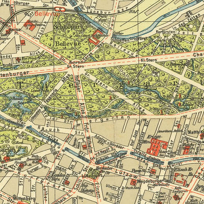 Alte Karte von Berlin von Stilke, 1936: Olympische Spiele, Grunewald, Tiergarten, Kurfürstendamm, Unter den Linden 