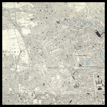 Eine alte Ordnance Survey-Karte von Notting Hill