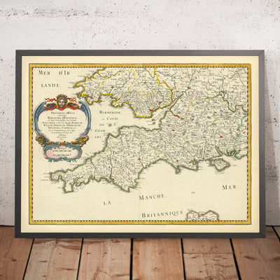 Historic County of Wessex: West Country, Hampshire & Berkshire by Sanson, 1654