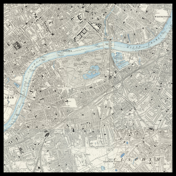 An old Ordnance Survey map of Battersea