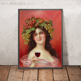 Vintage Red Wine Poster, 1880