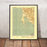 Old Map of Bodega Bay, California by USGS, 1944 – Bodega Head & Sonoma Coast