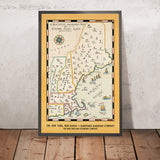 New England Travel Poster by John Held Jr., 1910