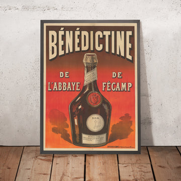 A framed image of Bénédictine Vintage Liqueur Poster, 1891
