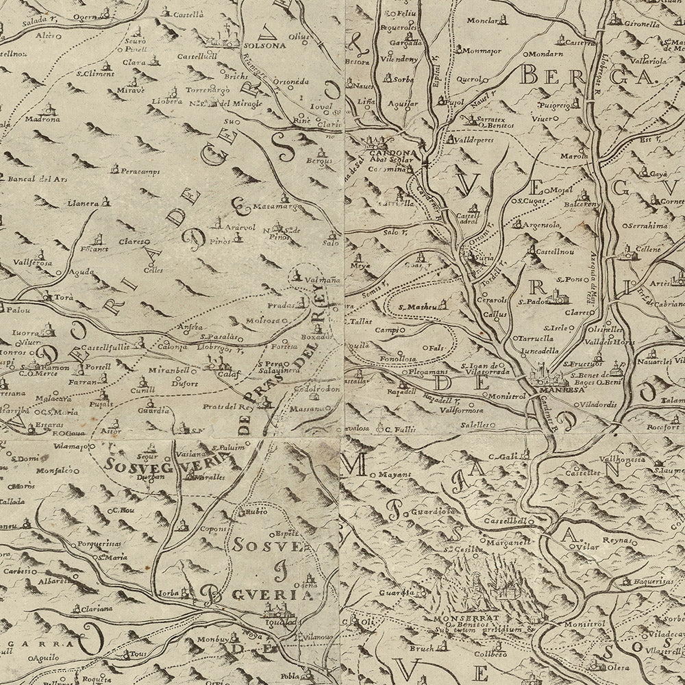 First Large Map of Catalonia by Aparici, 1769: Barcelona, Girona, Pyrenees, Ebro River, Bourbons