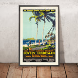 Lindeman Island, Australien Reiseplakat: Lovely Lindeman 