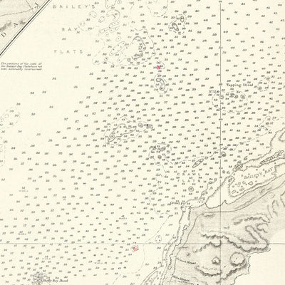 Ancienne carte nautique des îles Bermudes, 1894 : Hamilton, Castle Harbour, The Narrows.