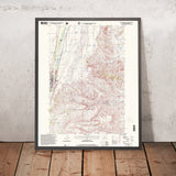 Map of Red Lodge, Montana by USGS, 1996 – Beartooth Mountains & Rock Creek
