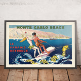 Reiseplakat Monaco: Monte Carlo Beach von Georges Goursat (Sem) 