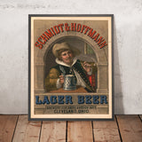 Schmidt & Hoffmann Vintage Lager Beer Poster, 1880