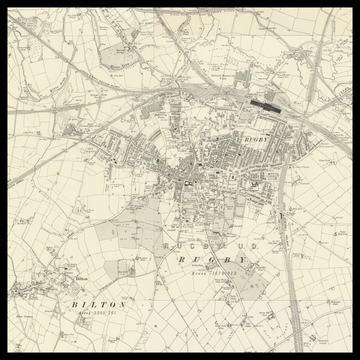 An old Ordnance Survey map of Rugby