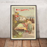 Poster di viaggio di Algeri: P.L.M. Cie Gle Transatlantique di Frédéric Hugo d’Alési, 1898 