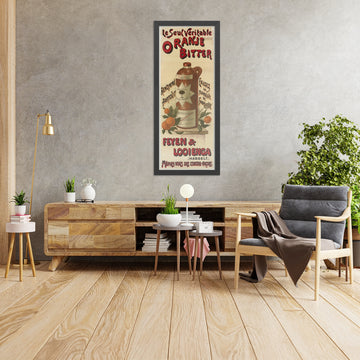 A framed image of Oranje Bitter Vintage Advertising Poster, 1897