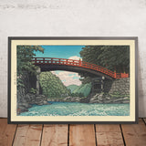 Kamibashi-Brücke in Nikko (Heilige Brücke) von Hasui Kawase 1935 