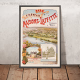 Maisons-Laffitte Travel Poster: Parc du Château, Terrains à Bâtir by H. Basin, 1904