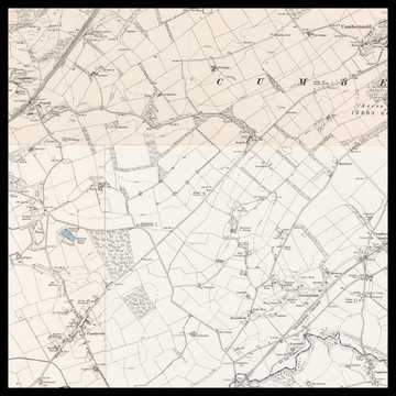 Un antiguo mapa de Ordnance Survey de Cumbernauld